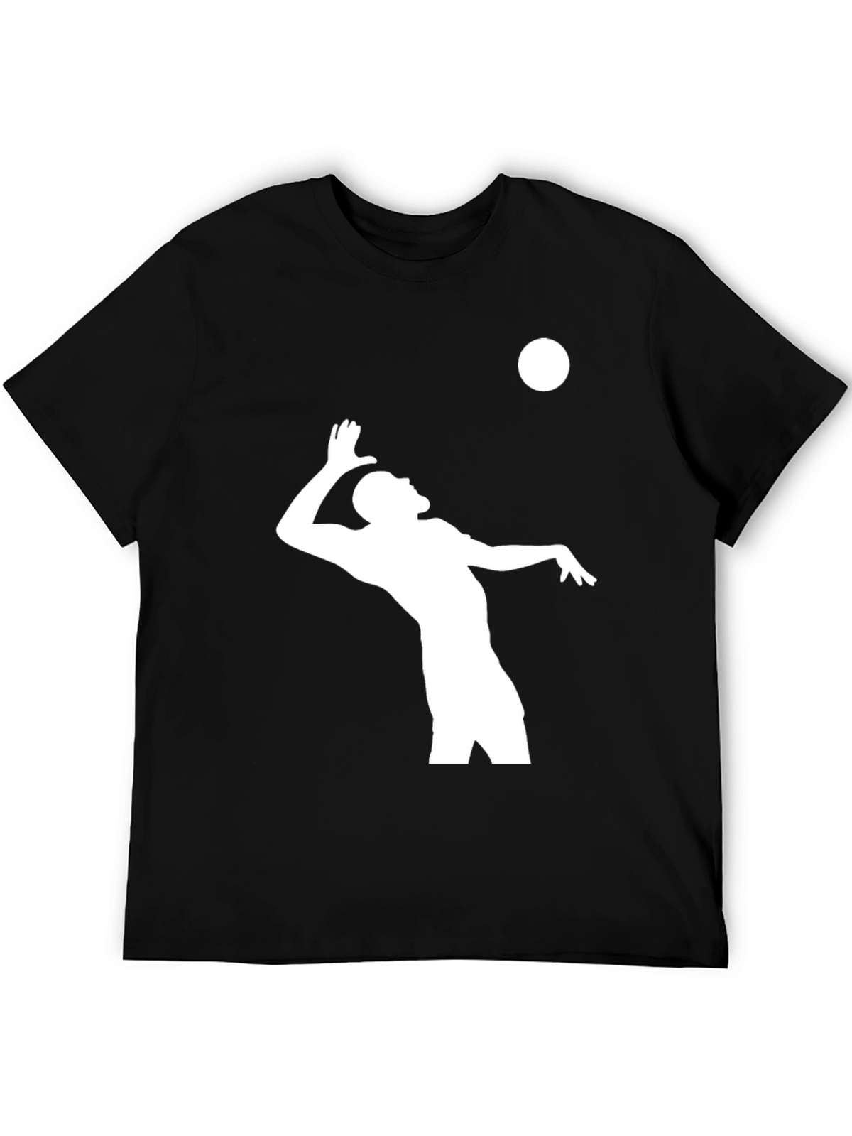 Volleyball Player Graphic T-Shirt - Black