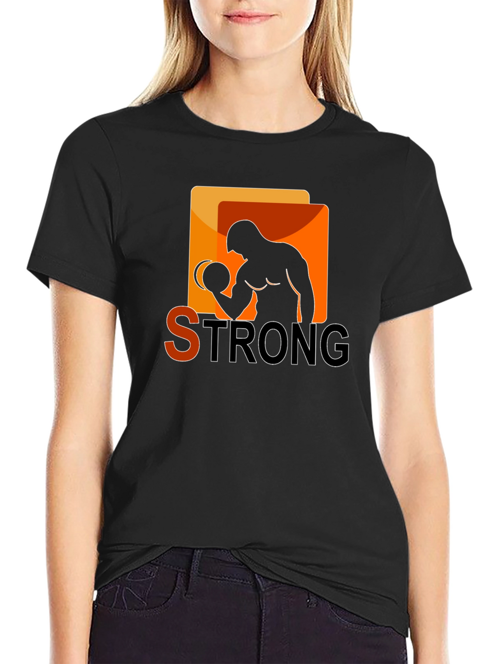 Strong Graphic T-Shirt - Bodybuilder Design