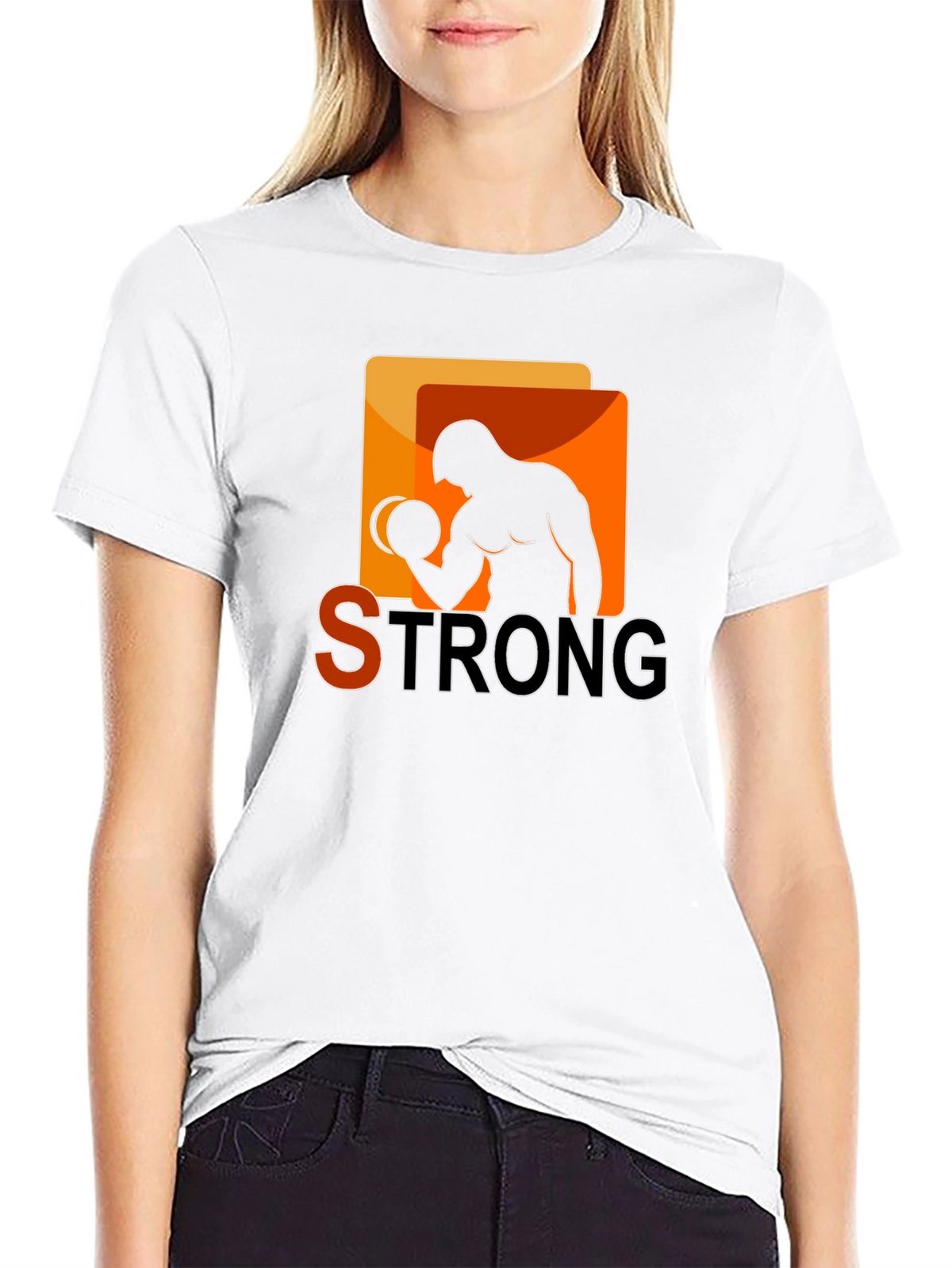 Strong Graphic T-Shirt - Bodybuilder Design