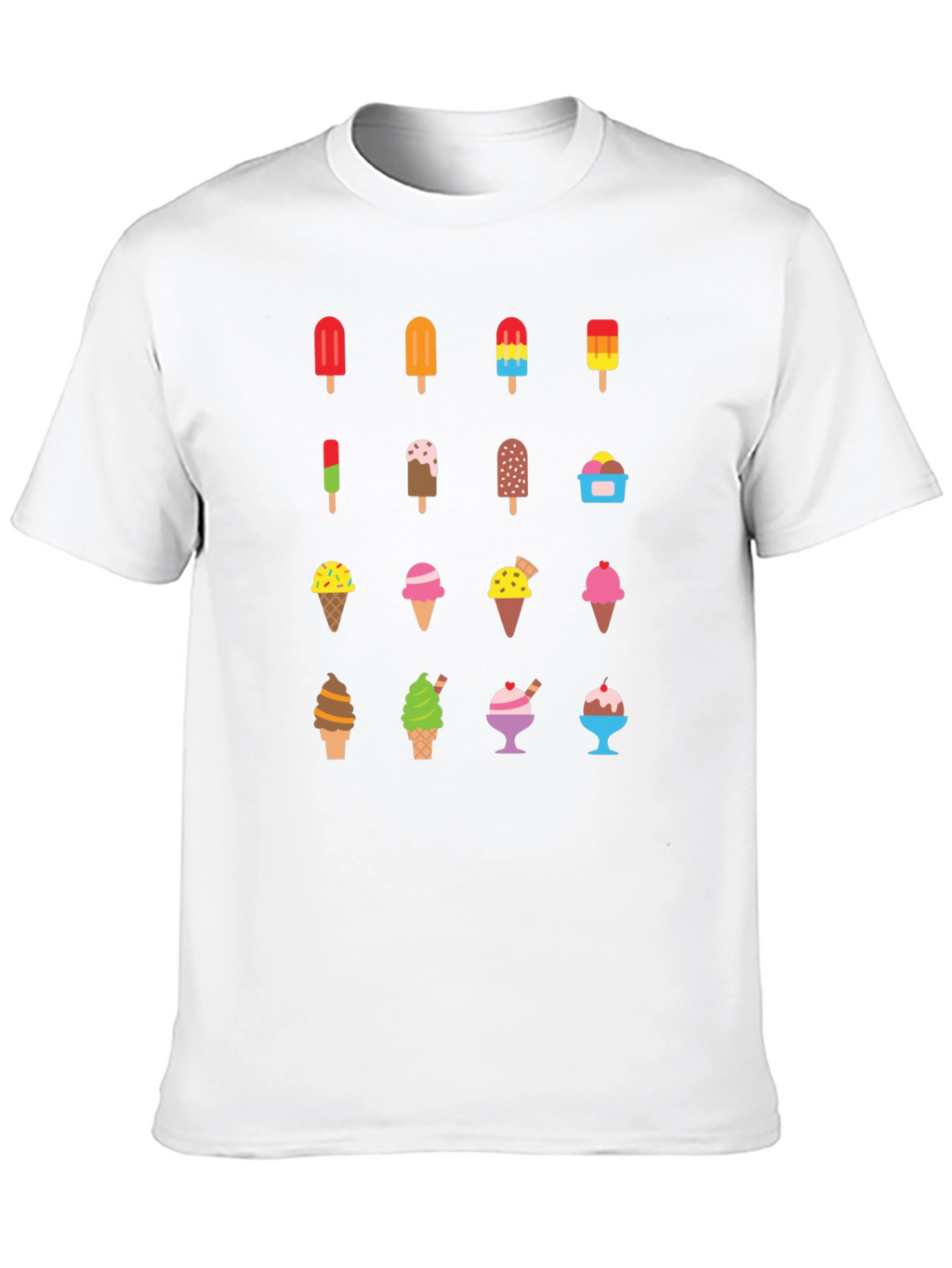 Ice Cream Graphic Print Black T-Shirt