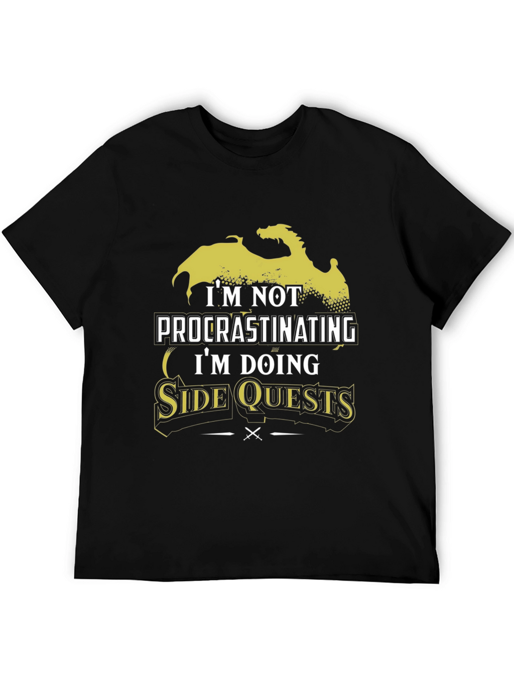 Side Quests Black Graphic T-Shirt