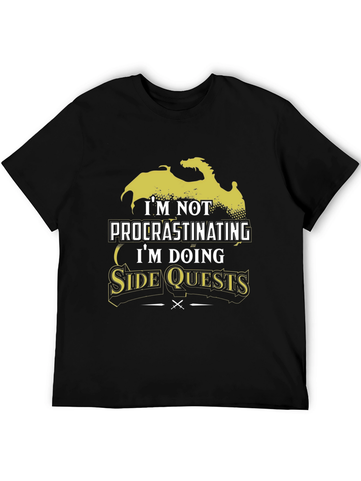 Side Quests Black Graphic T-Shirt