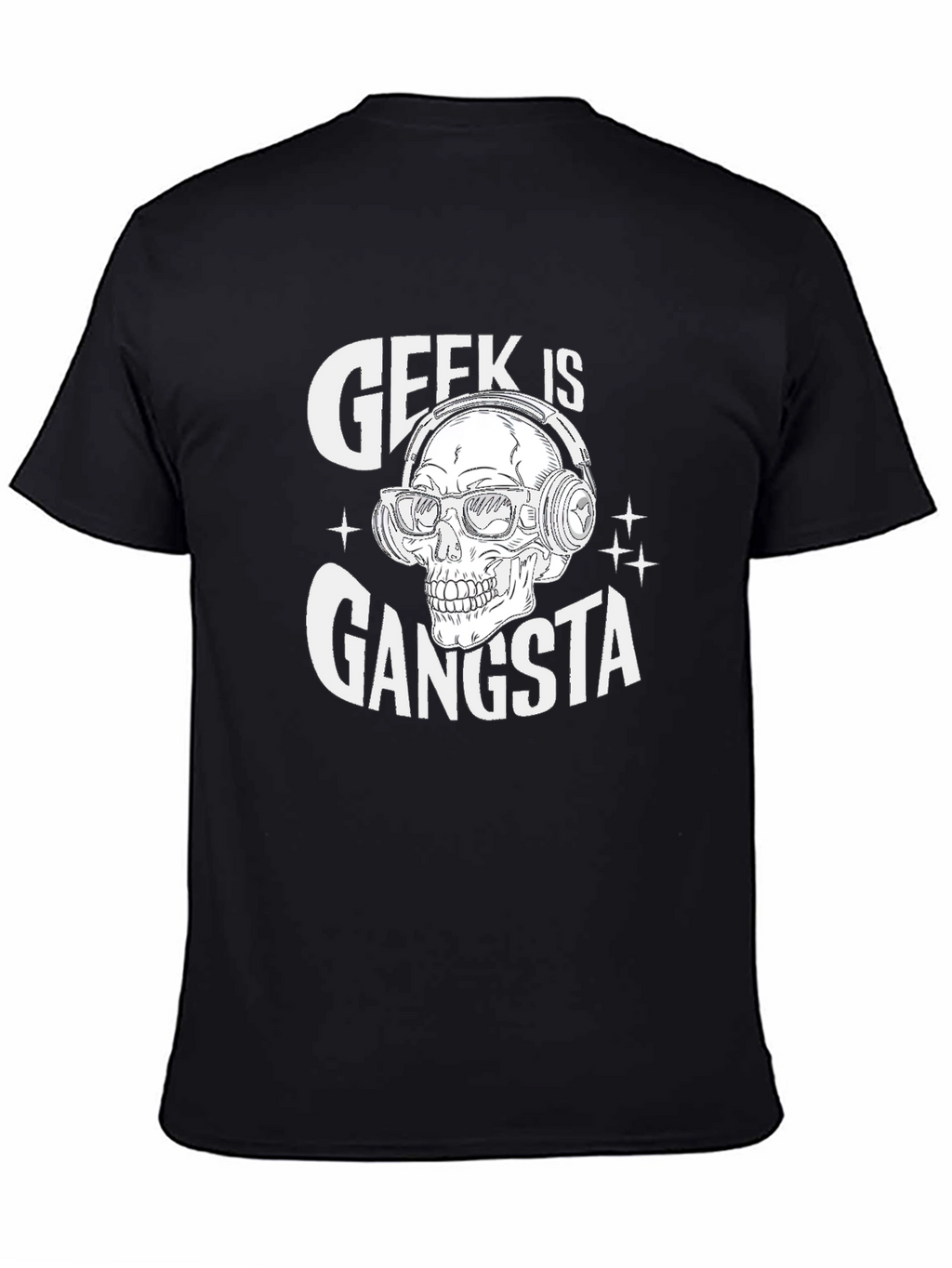 Geek is Gangsta Skull Graphic T-Shirt