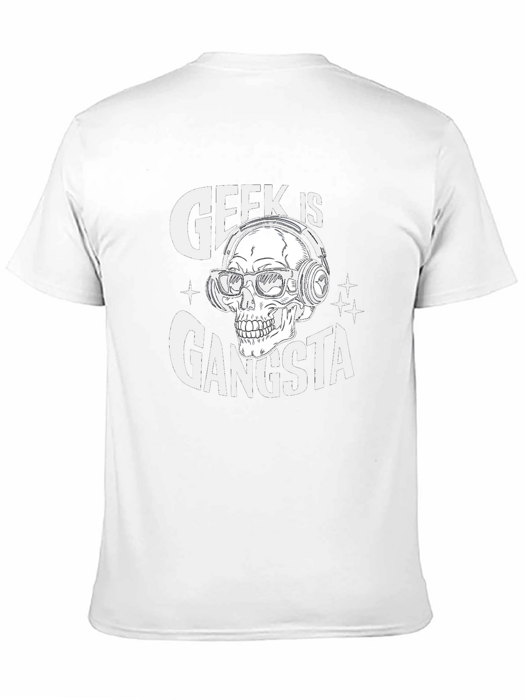Geek is Gangsta Skull Graphic T-Shirt