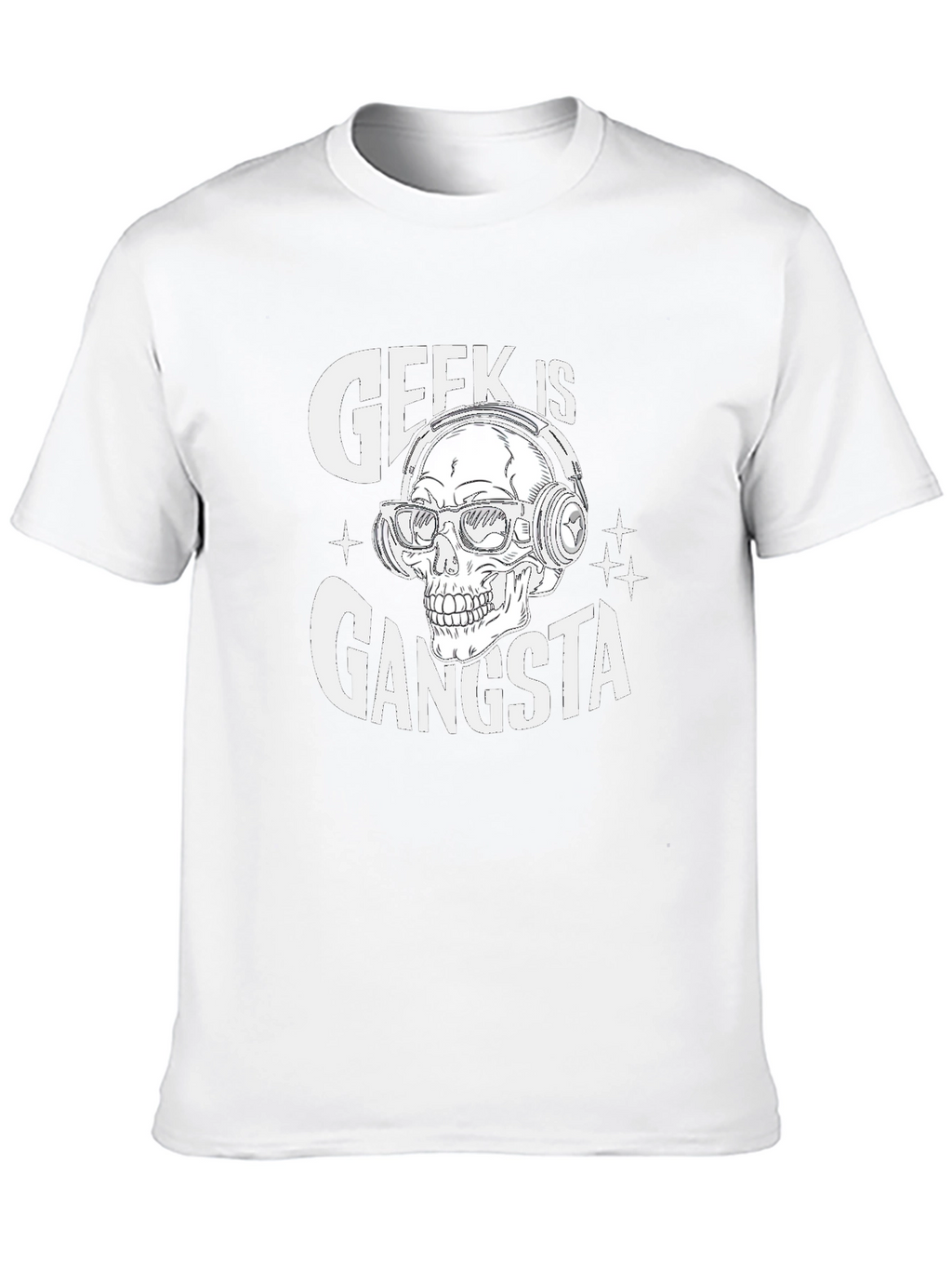 Geek is Gangsta Skull Graphic T-Shirt