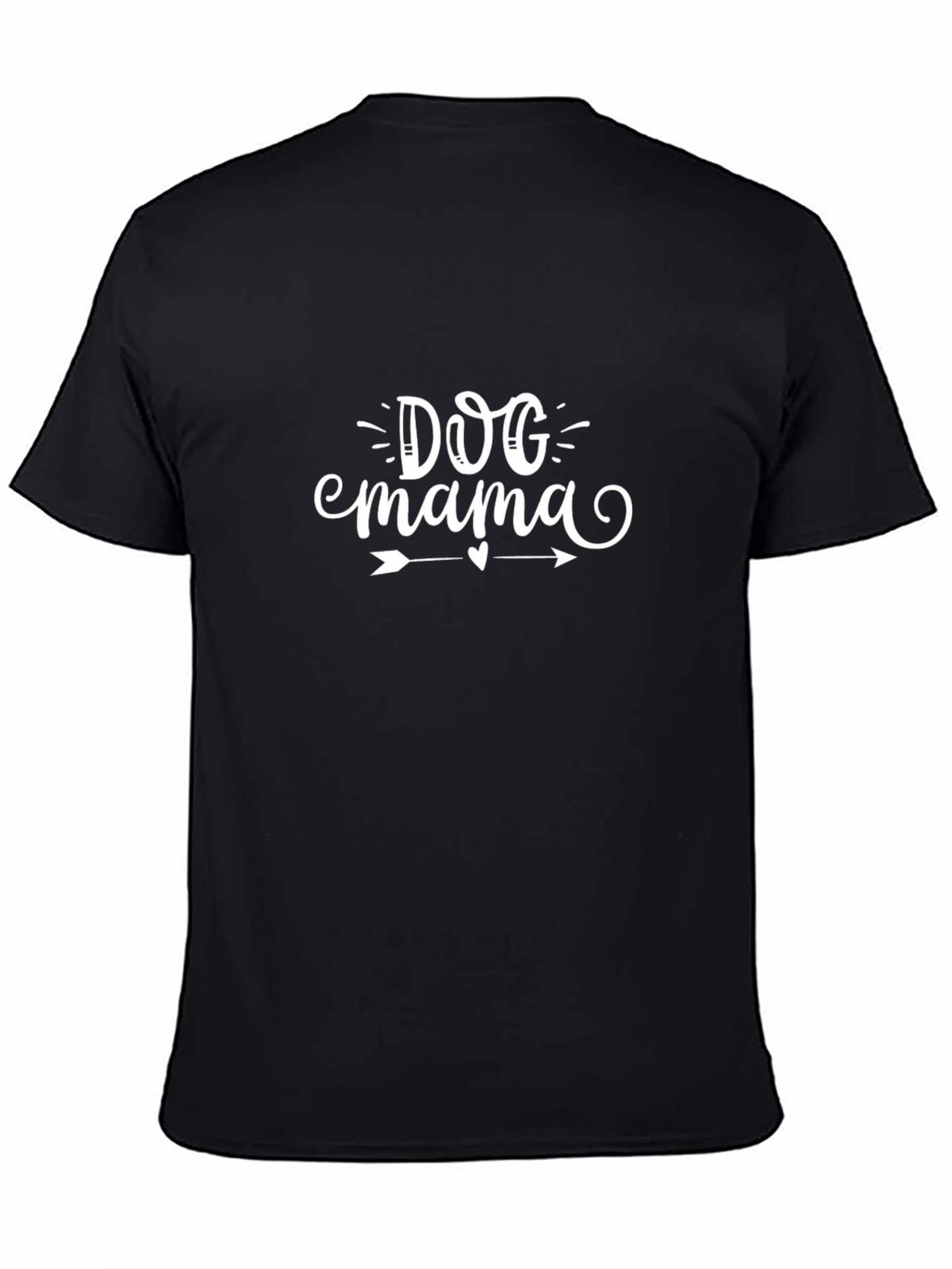 Dog Mama Graphic Tee - Black Cotton Shirt