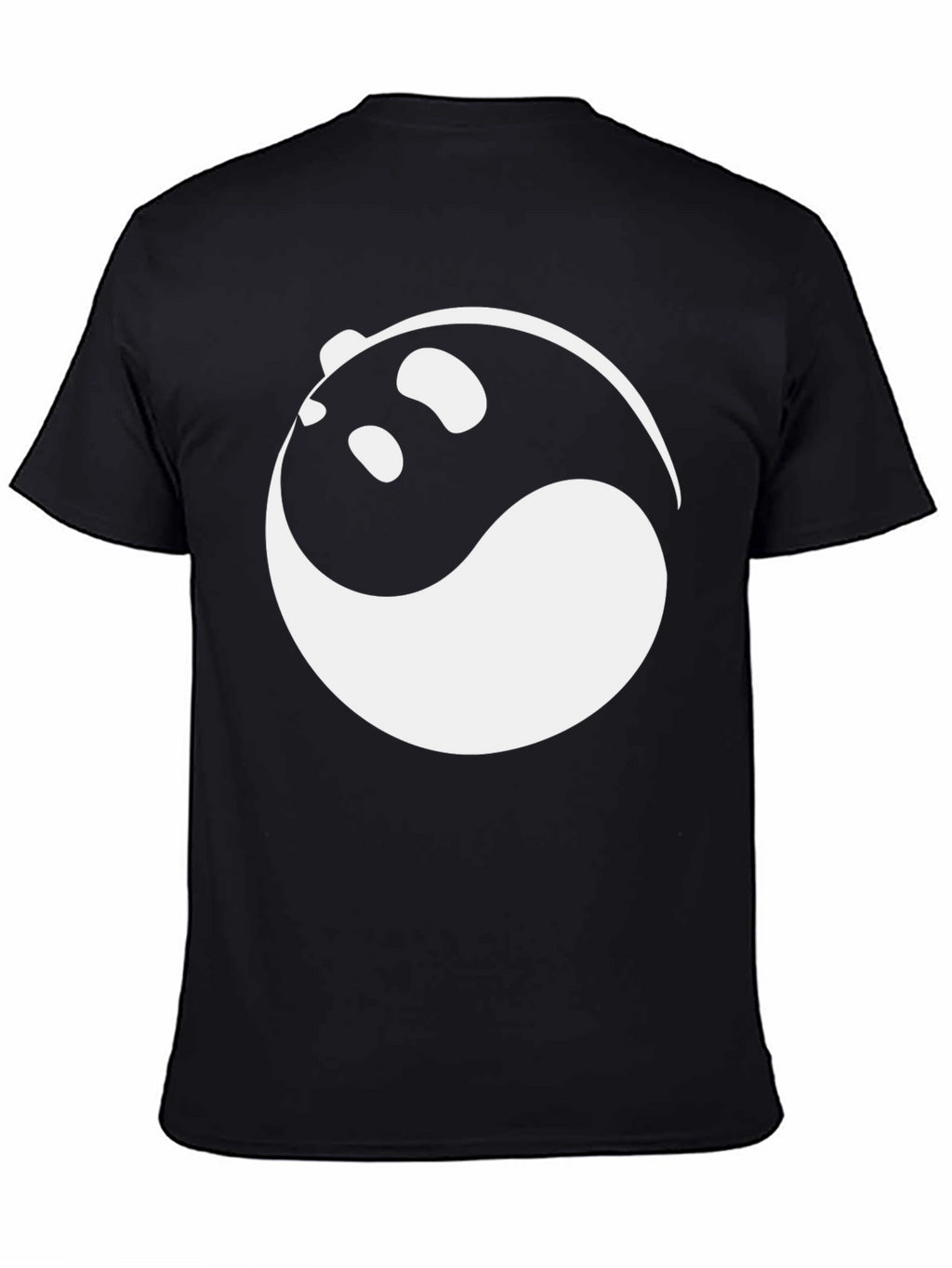Yin and Yang Panda Graphic Tee - Black