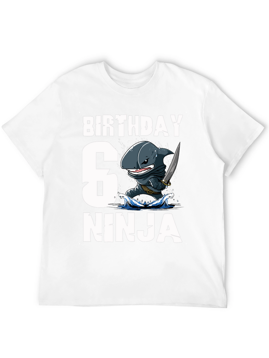6th Birthday Ninja Shark T-Shirt