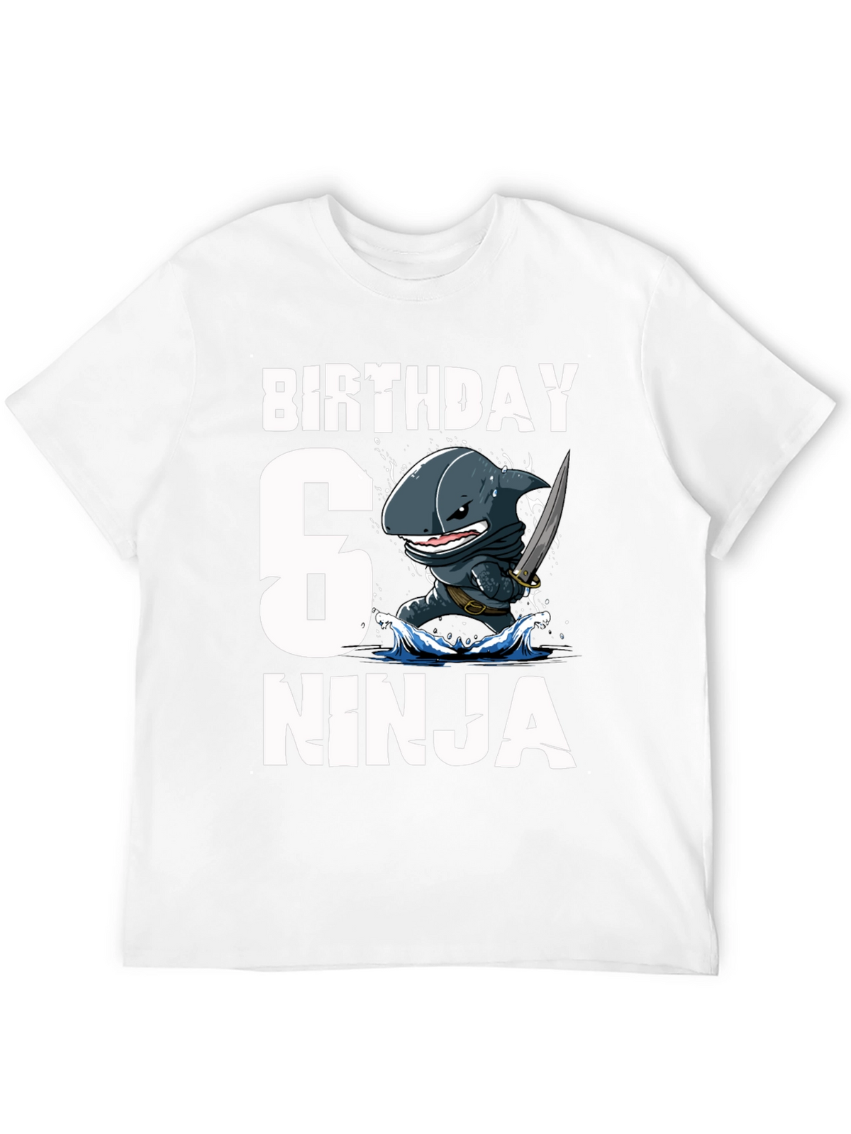 6th Birthday Ninja Shark T-Shirt