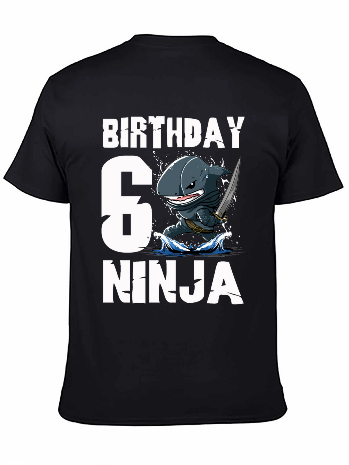 6th Birthday Ninja Shark T-Shirt
