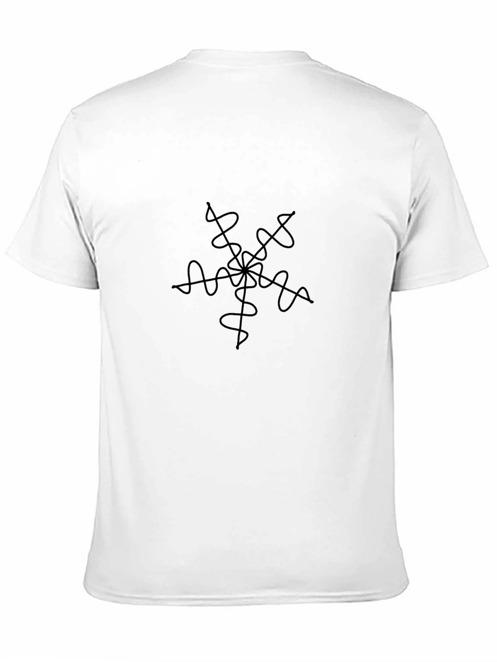Abstract Swirl Black T-Shirt