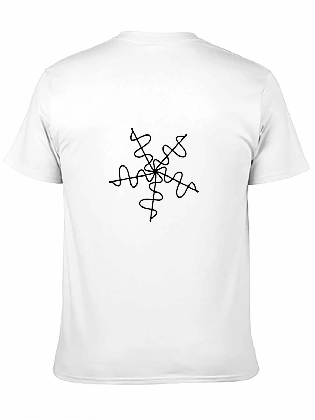 Abstract Swirl Black T-Shirt