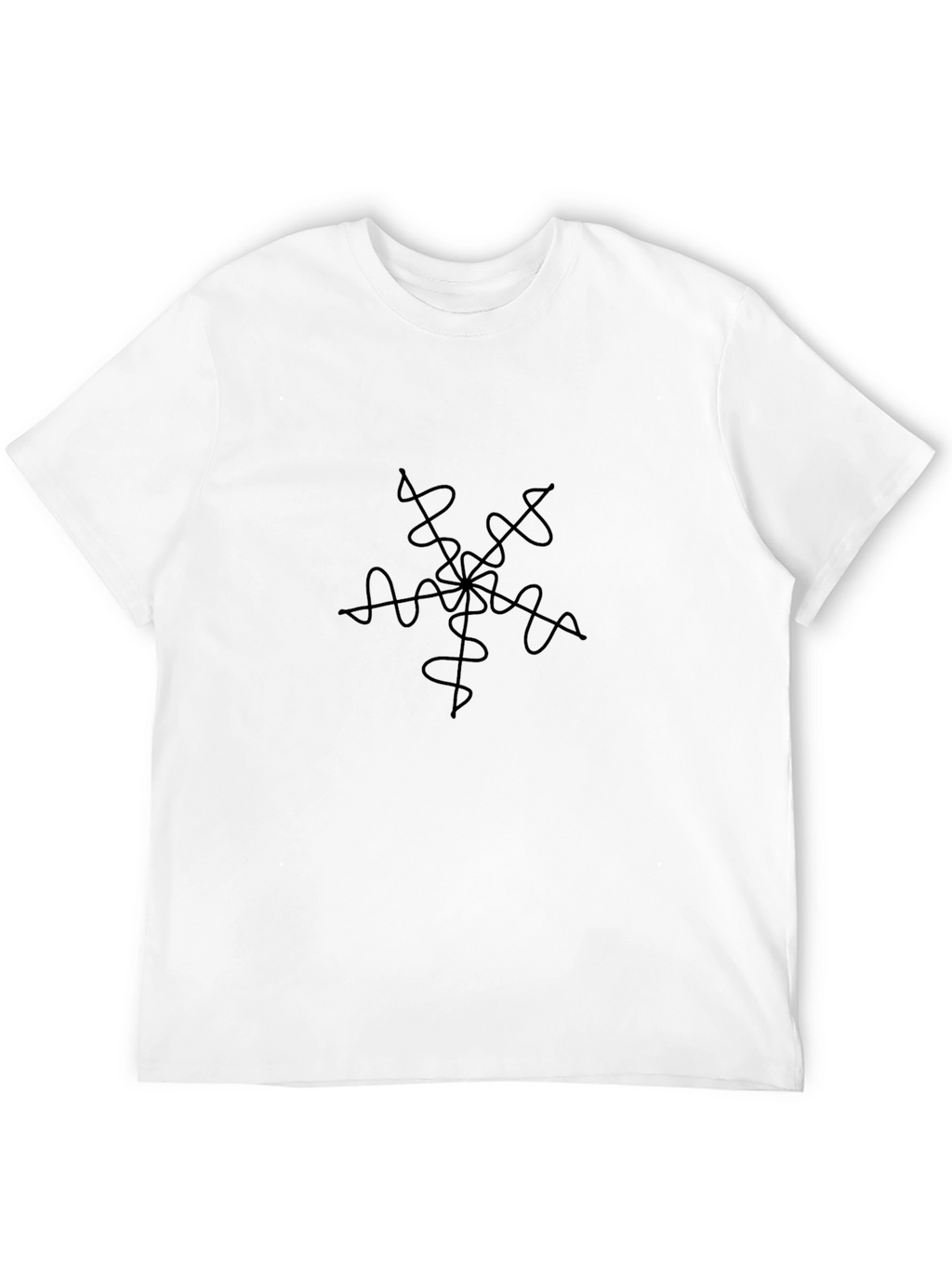 Abstract Swirl Black T-Shirt