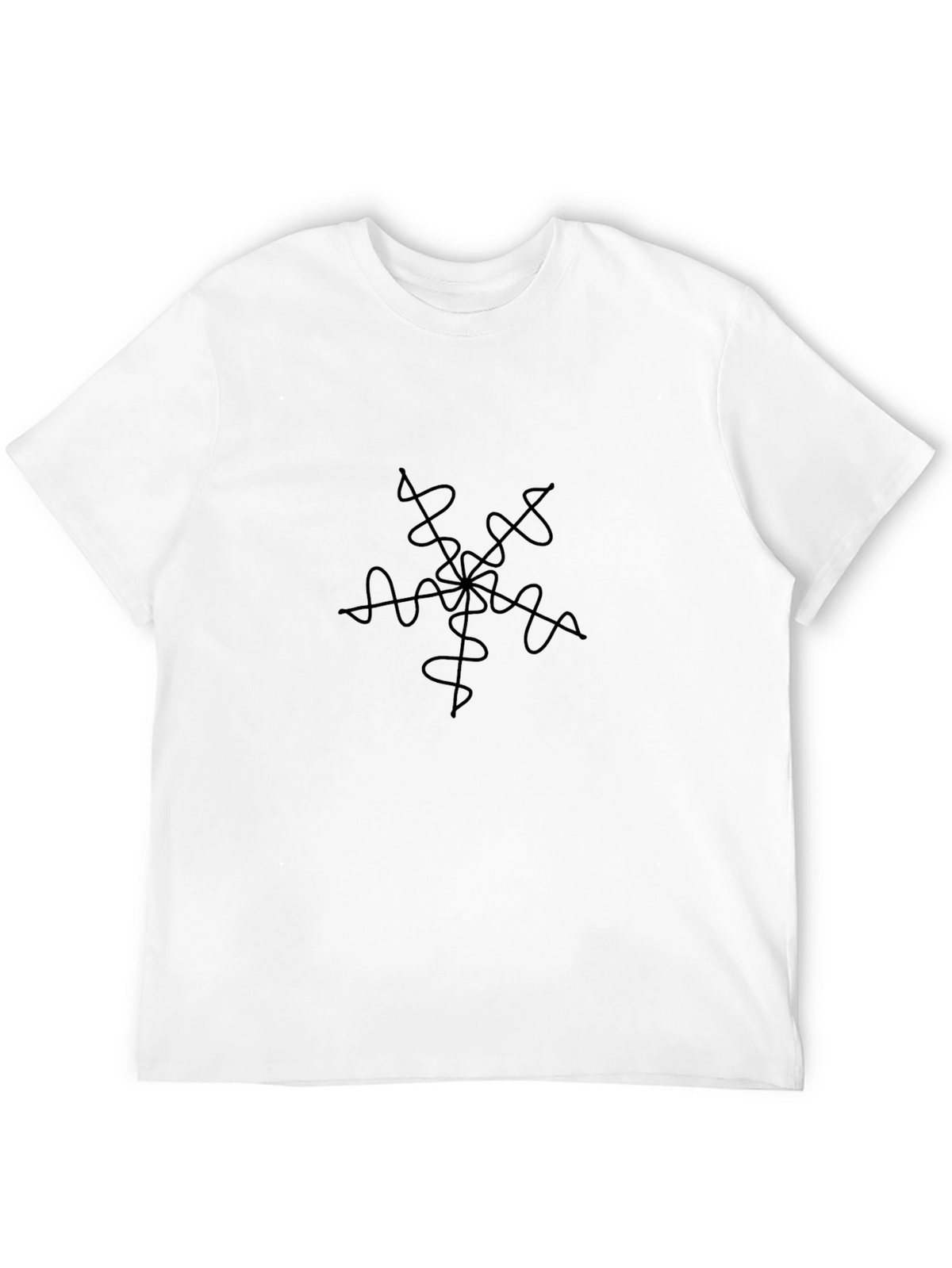 Abstract Swirl Black T-Shirt