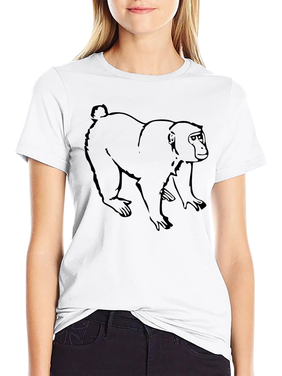 Monkey Graphic Black T-Shirt