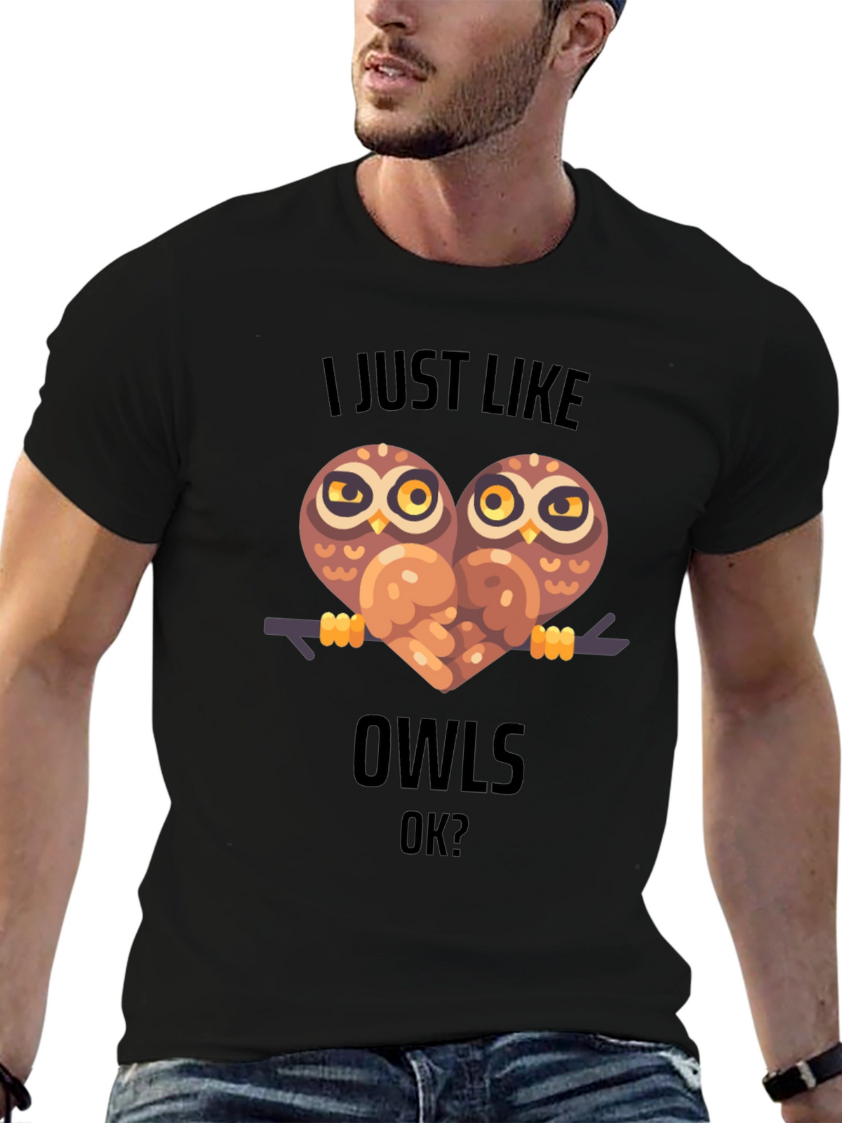 I Just Like Owls T-Shirt Cute Animal Graphic Tee