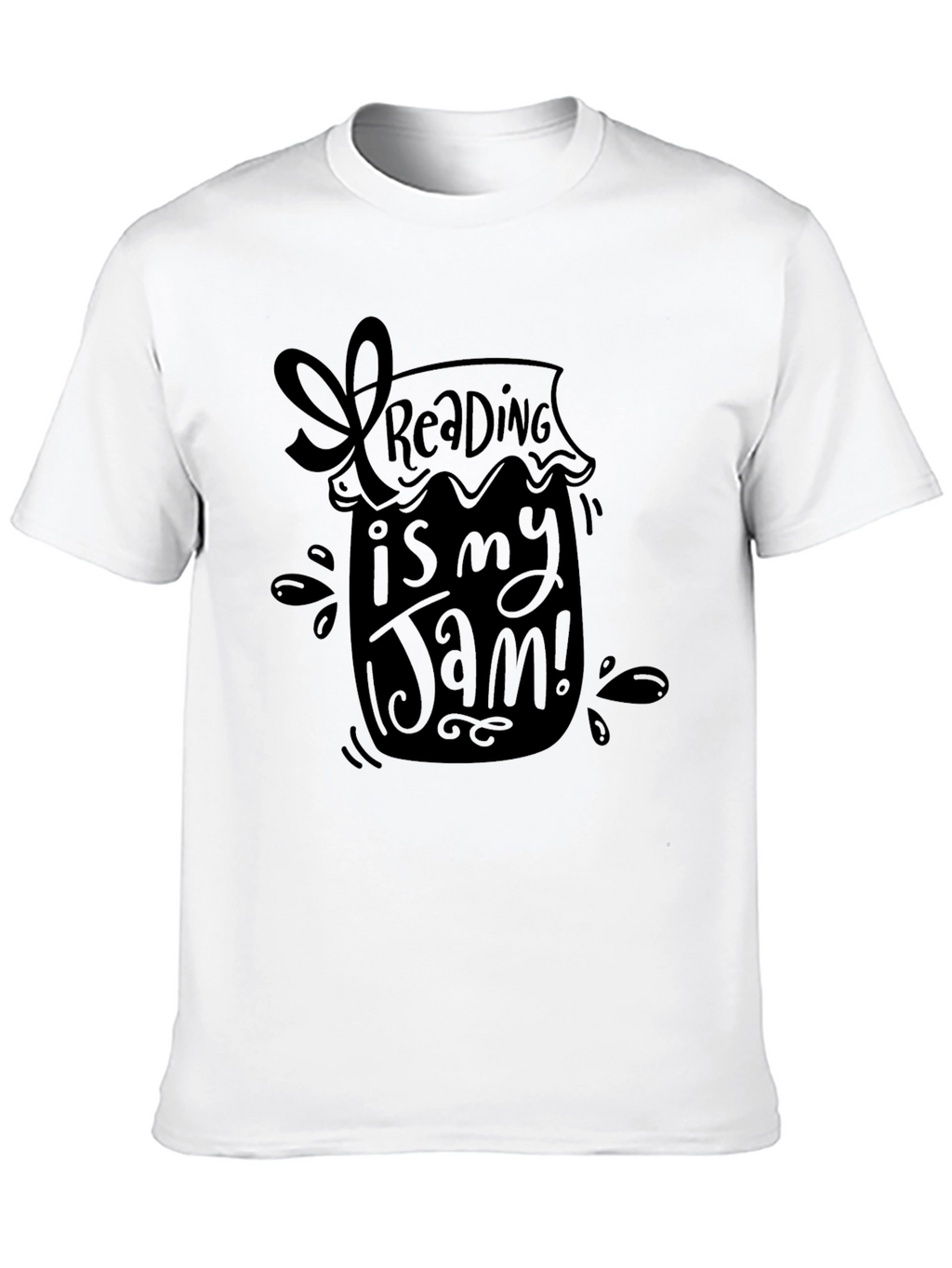 Reading is My Jam T-Shirt - Black Unique Design