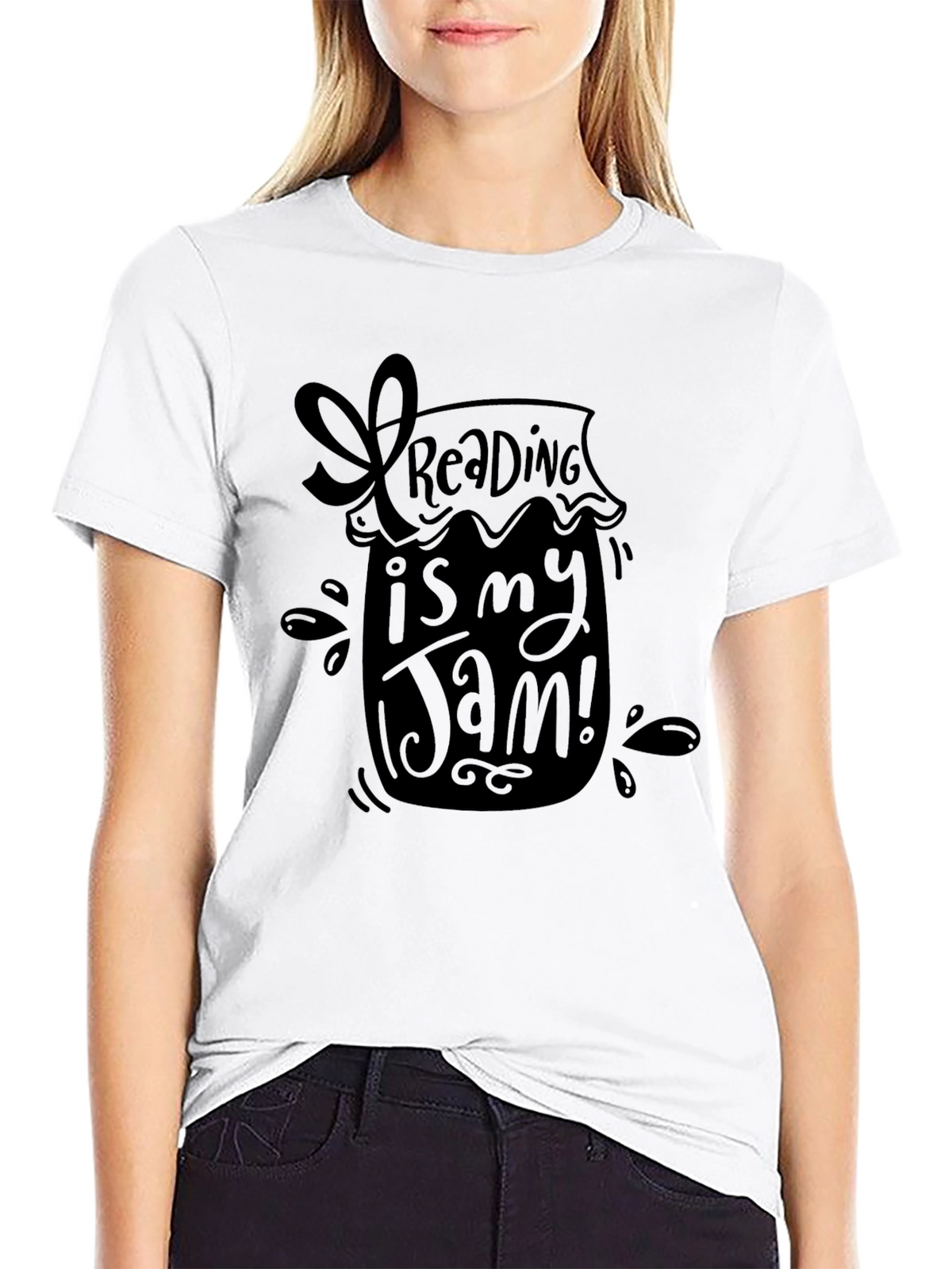Reading is My Jam T-Shirt - Black Unique Design