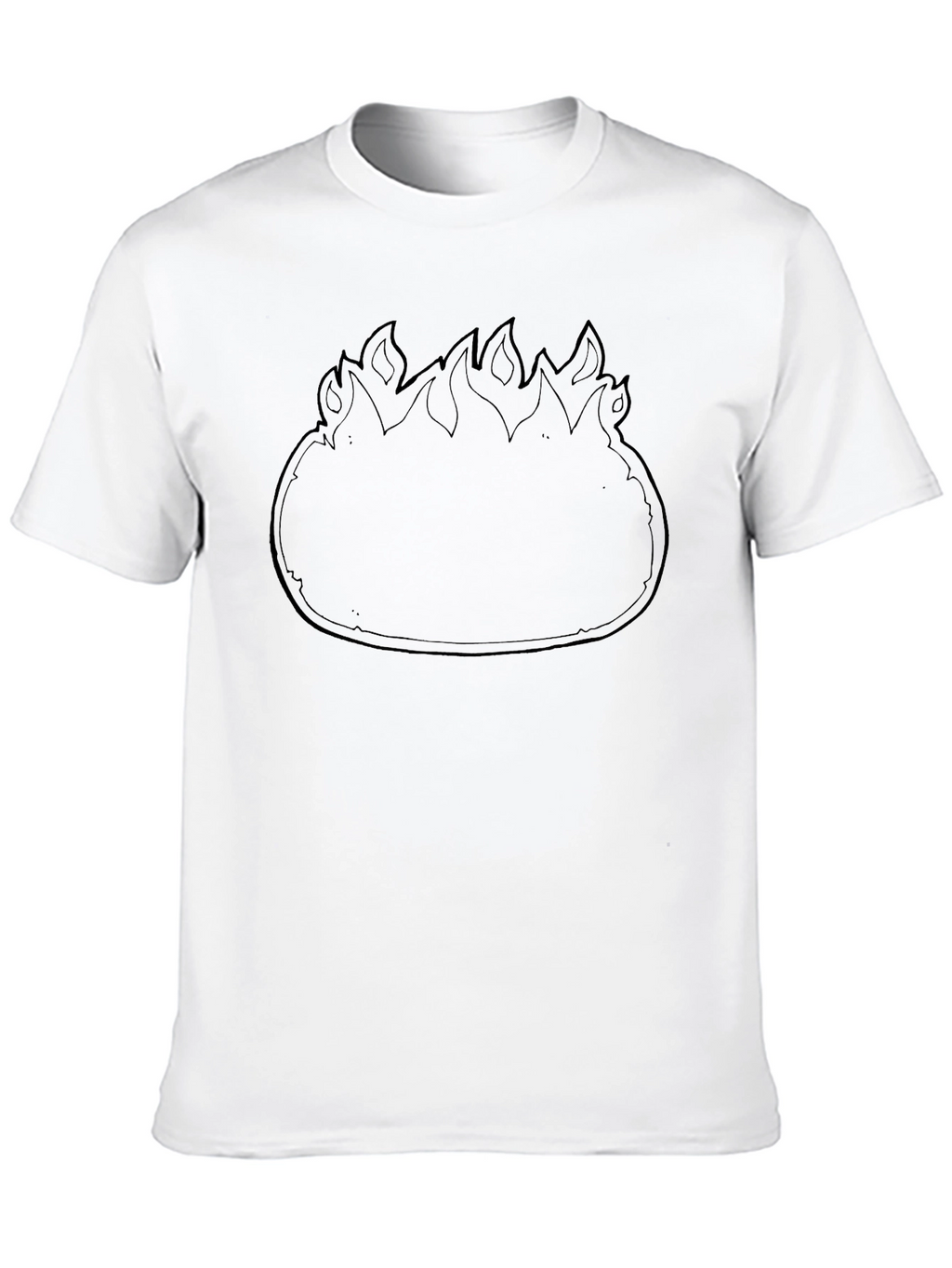 Bold Graphic Tee: Black Fire Design