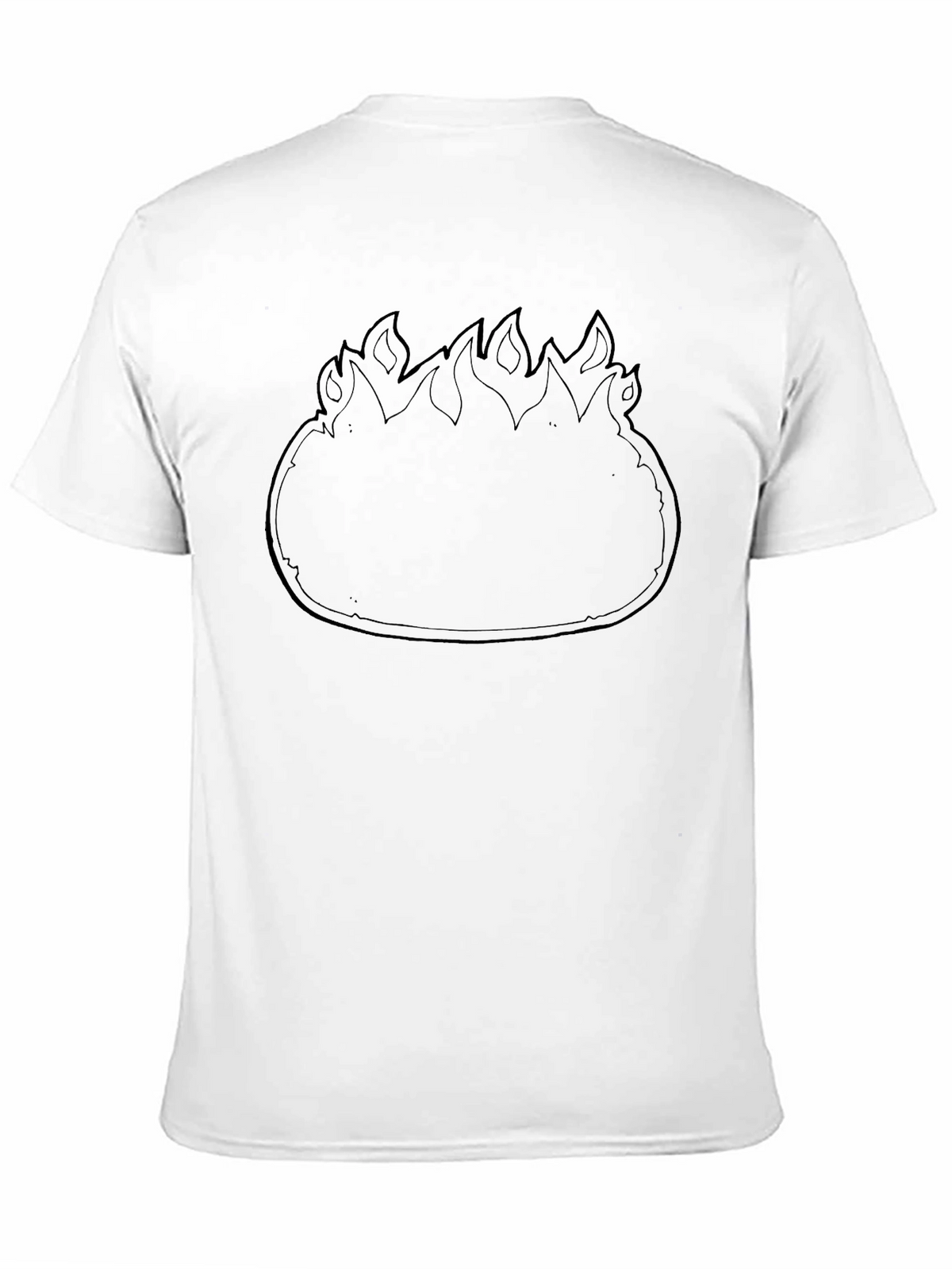 Bold Graphic Tee: Black Fire Design