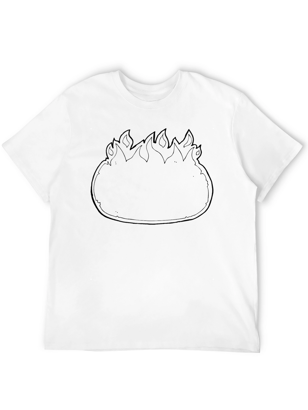 Bold Graphic Tee: Black Fire Design