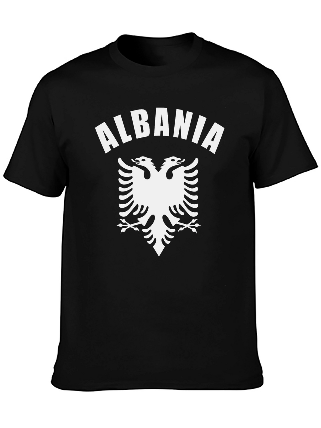 Albania Eagle Graphic Tee - Black Cotton T-Shirt