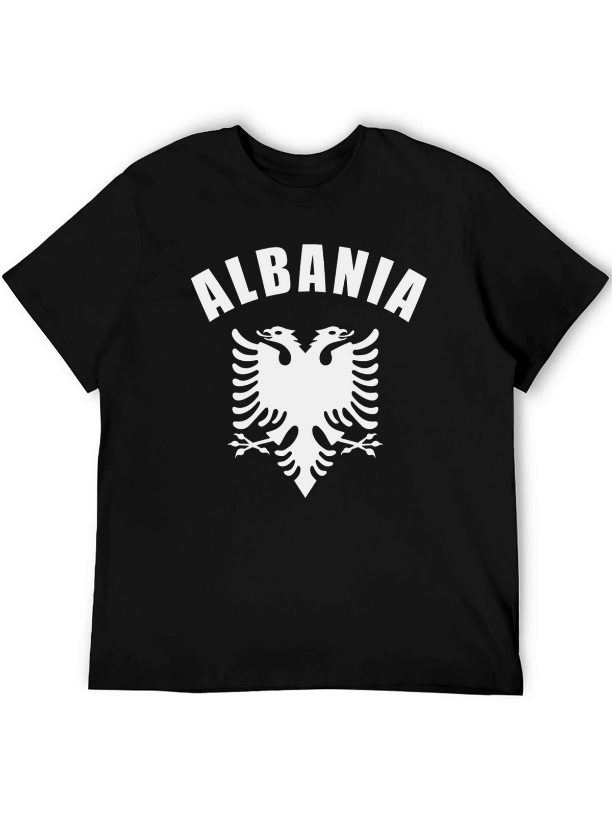 Albania Eagle Graphic Tee - Black Cotton T-Shirt