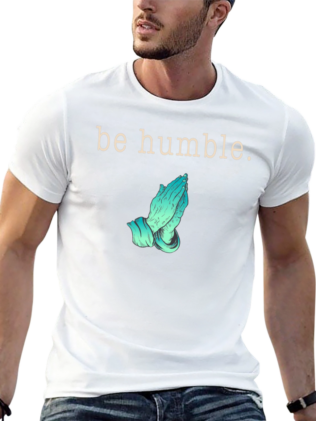 Be Humble Praying Hands Graphic T-Shirt