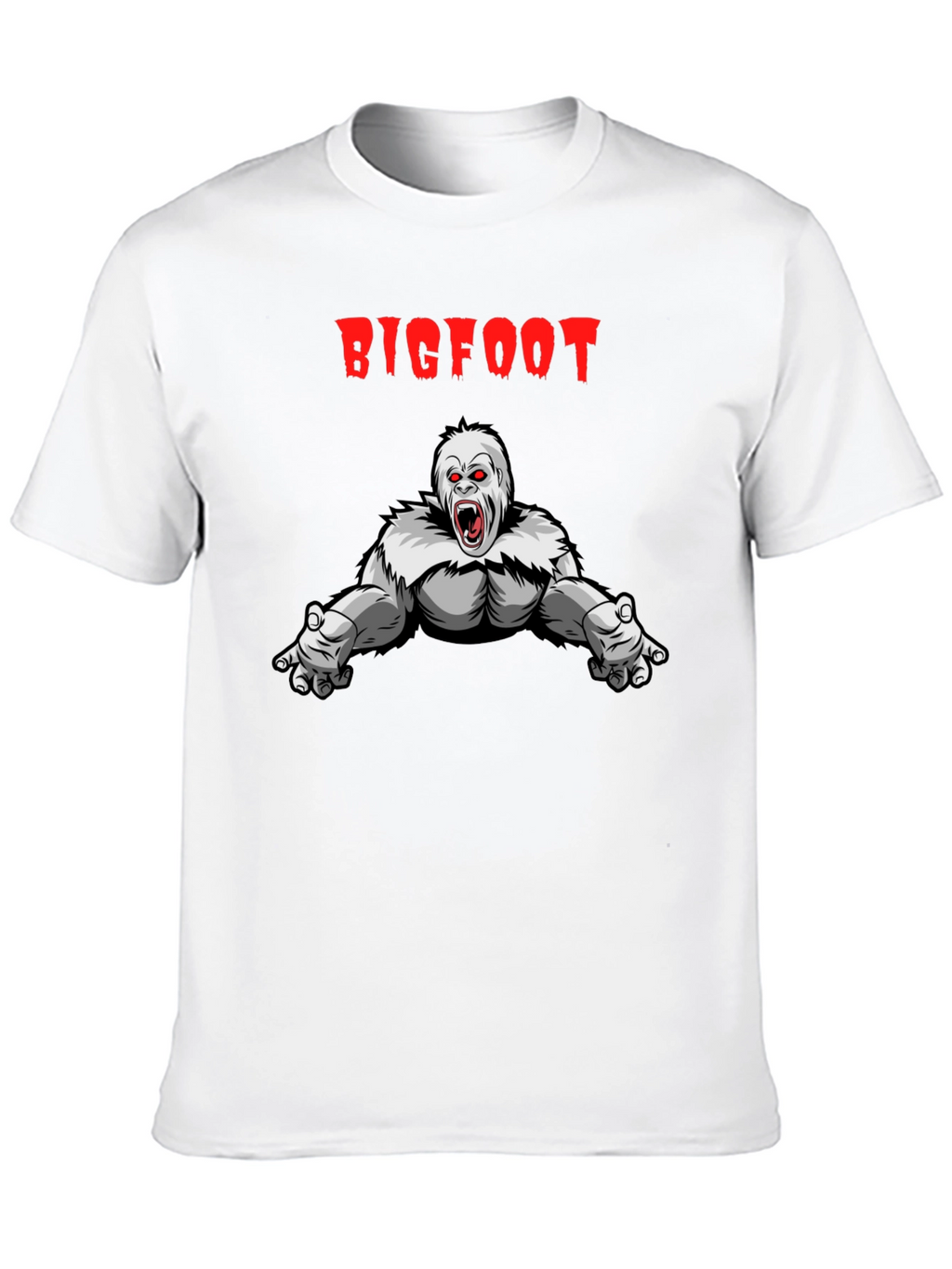 Bigfoot T-Shirt - Graphic Tee Black Cotton Blend