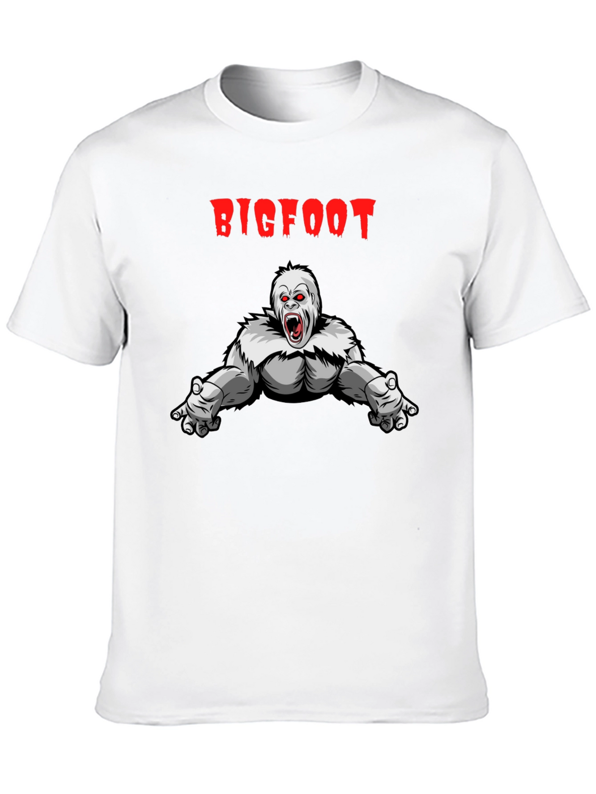 Bigfoot T-Shirt - Graphic Tee Black Cotton Blend