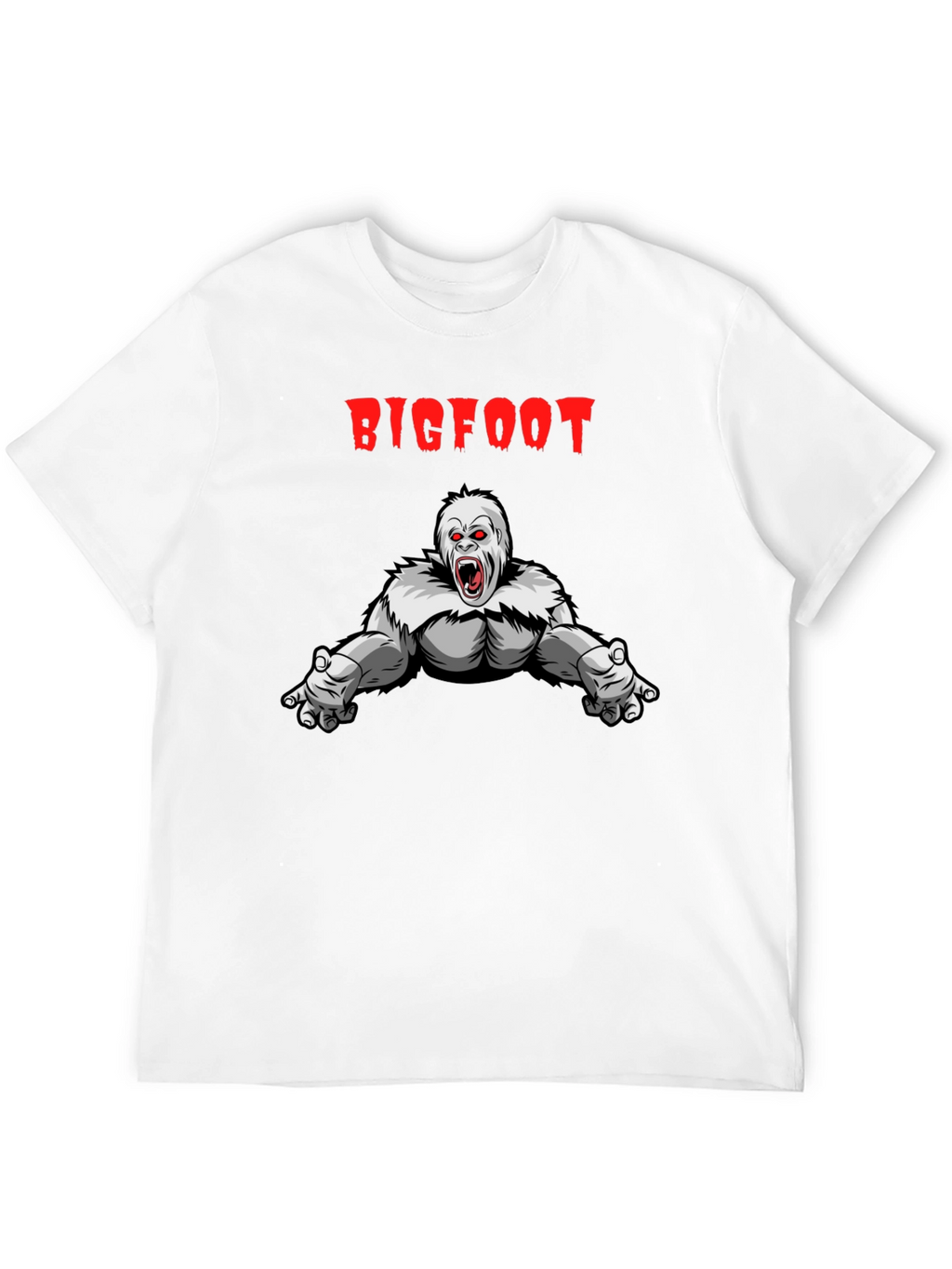 Bigfoot T-Shirt - Graphic Tee Black Cotton Blend