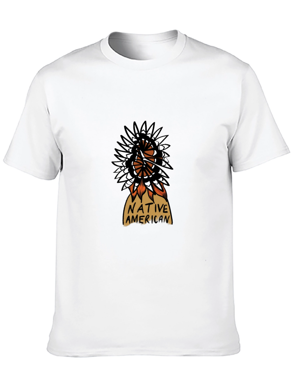 Native American Design Black T-Shirt