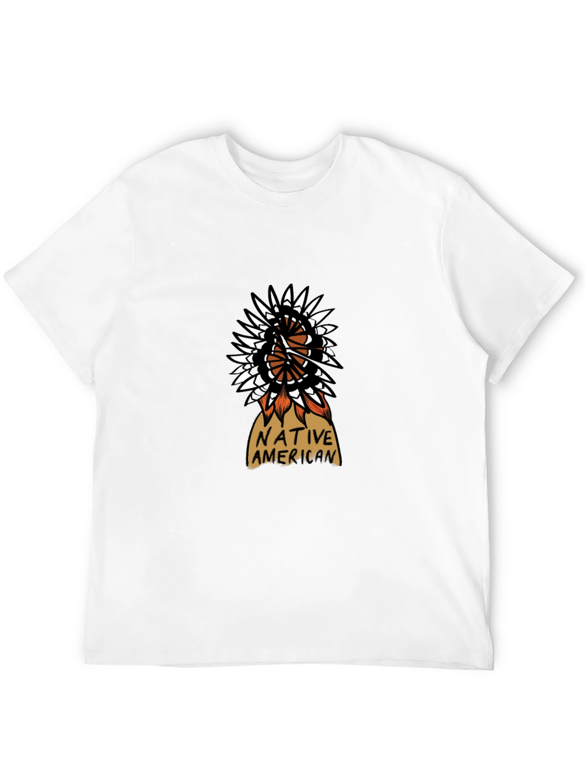 Native American Design Black T-Shirt