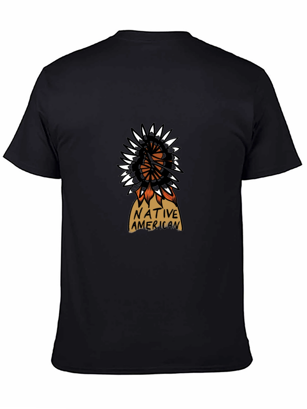 Native American Design Black T-Shirt