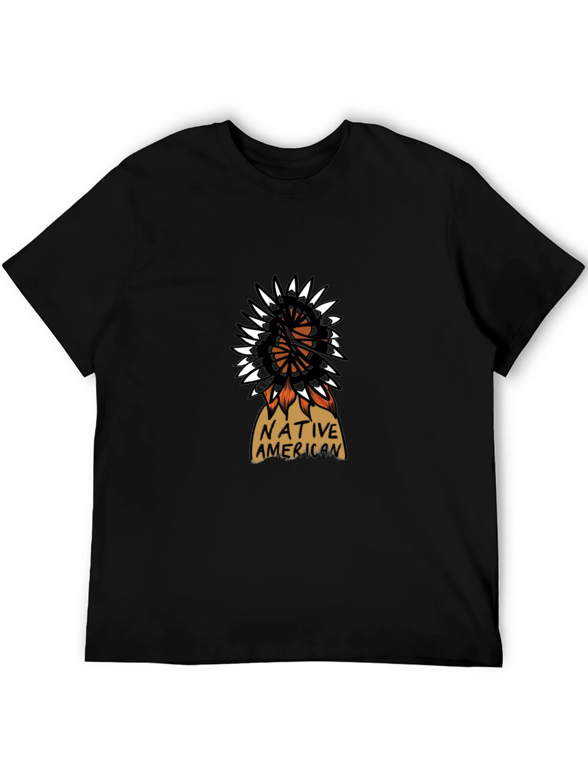 Native American Design Black T-Shirt
