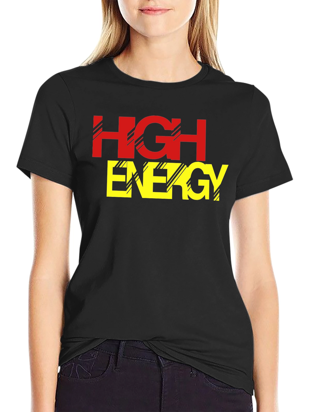 High Energy Black Graphic Tee