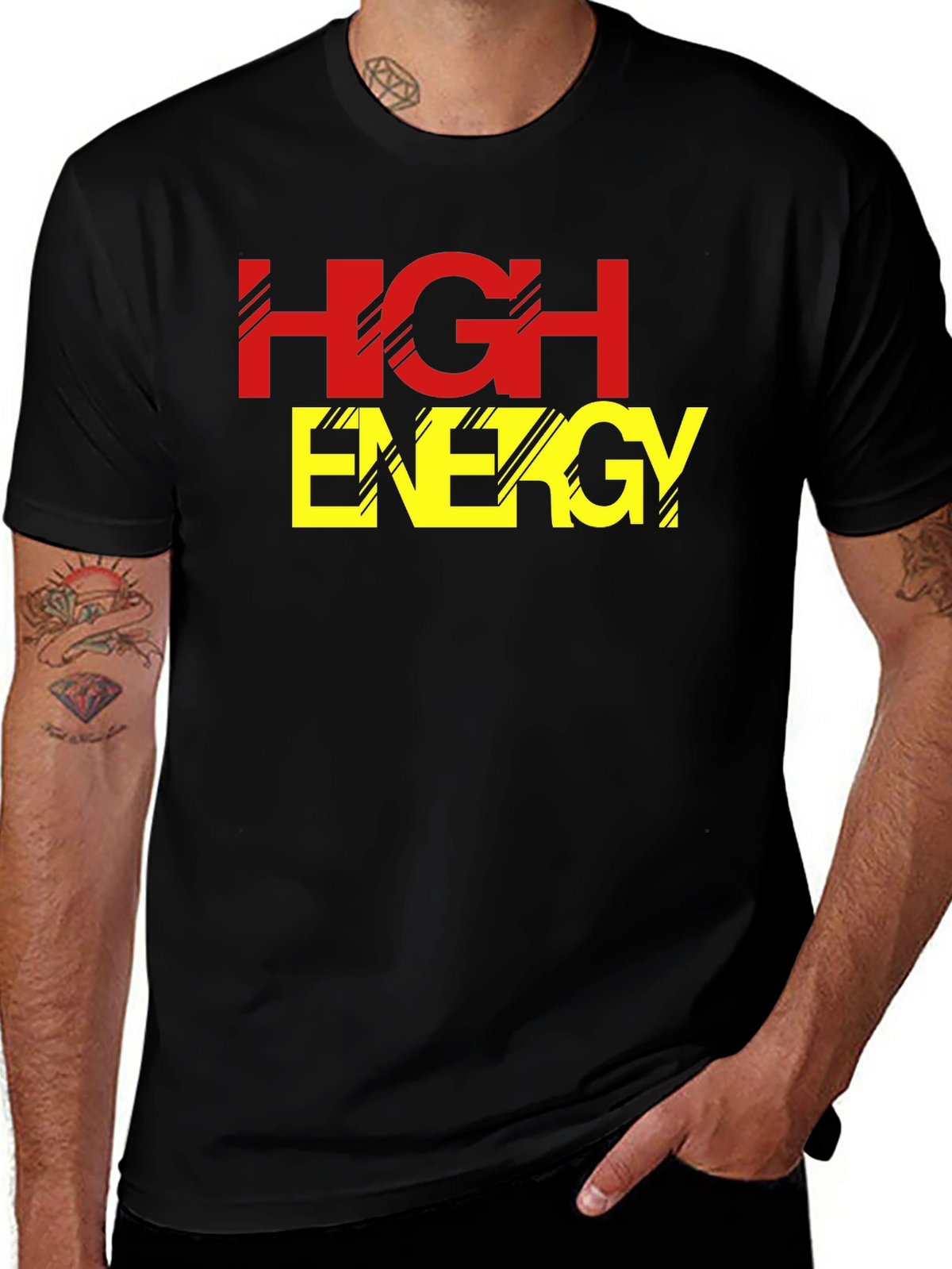 High Energy Black Graphic Tee