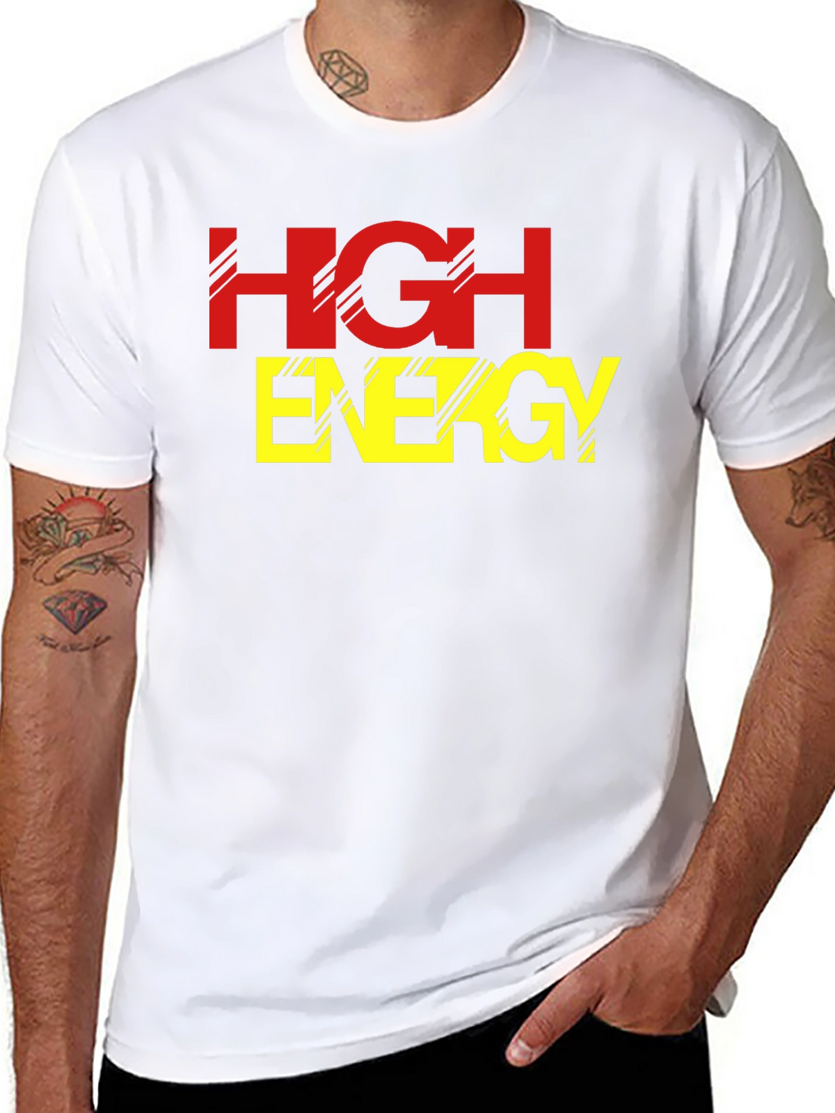 High Energy Black Graphic Tee