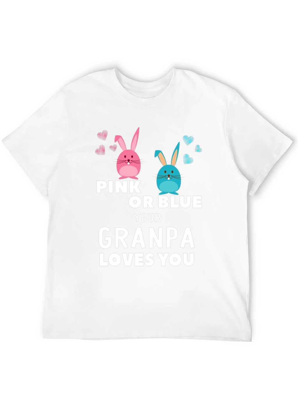 Pink or Blue Grandpa Loves You T-Shirt