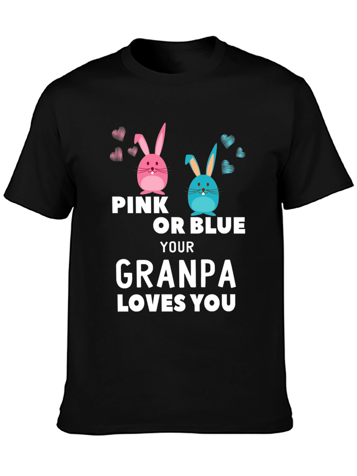 Pink or Blue Grandpa Loves You T-Shirt