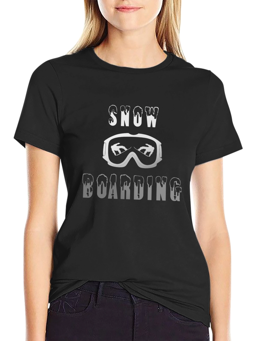 Snowboarding T-Shirt | Black Graphic Tee