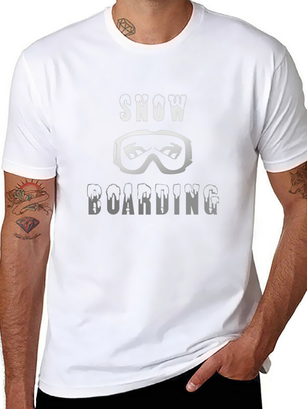 Snowboarding T-Shirt | Black Graphic Tee