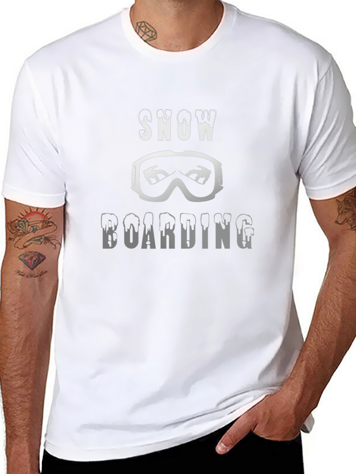 Snowboarding T-Shirt | Black Graphic Tee