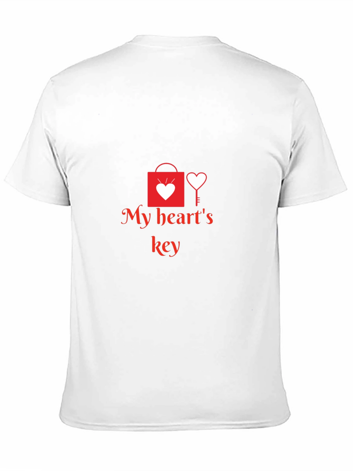 My Hearts Key Graphic Tee - Black Casual T-Shirt
