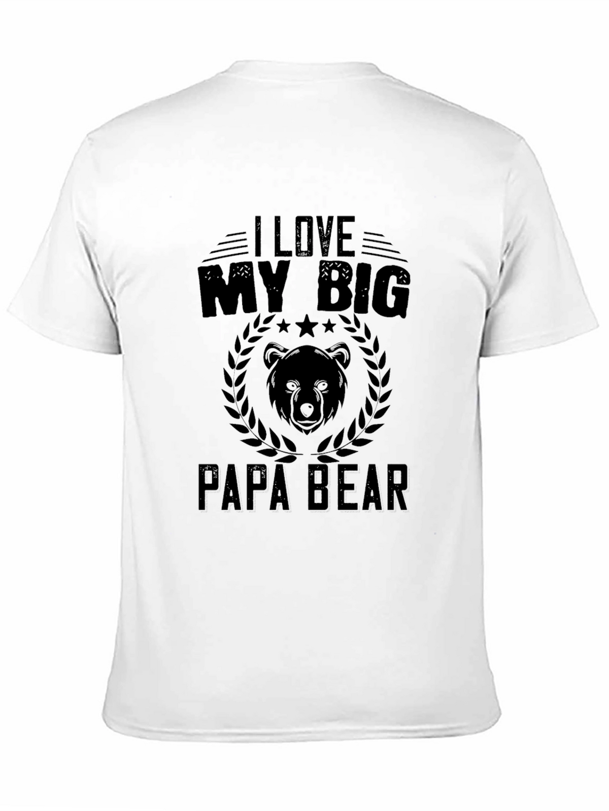 I Love My Big Papa Bear Black T-Shirt