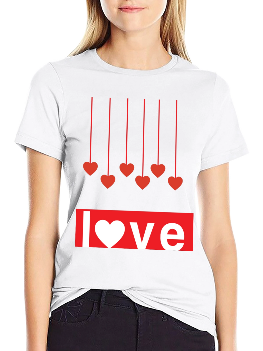 Love Heartstrings Graphic Tee - Black
