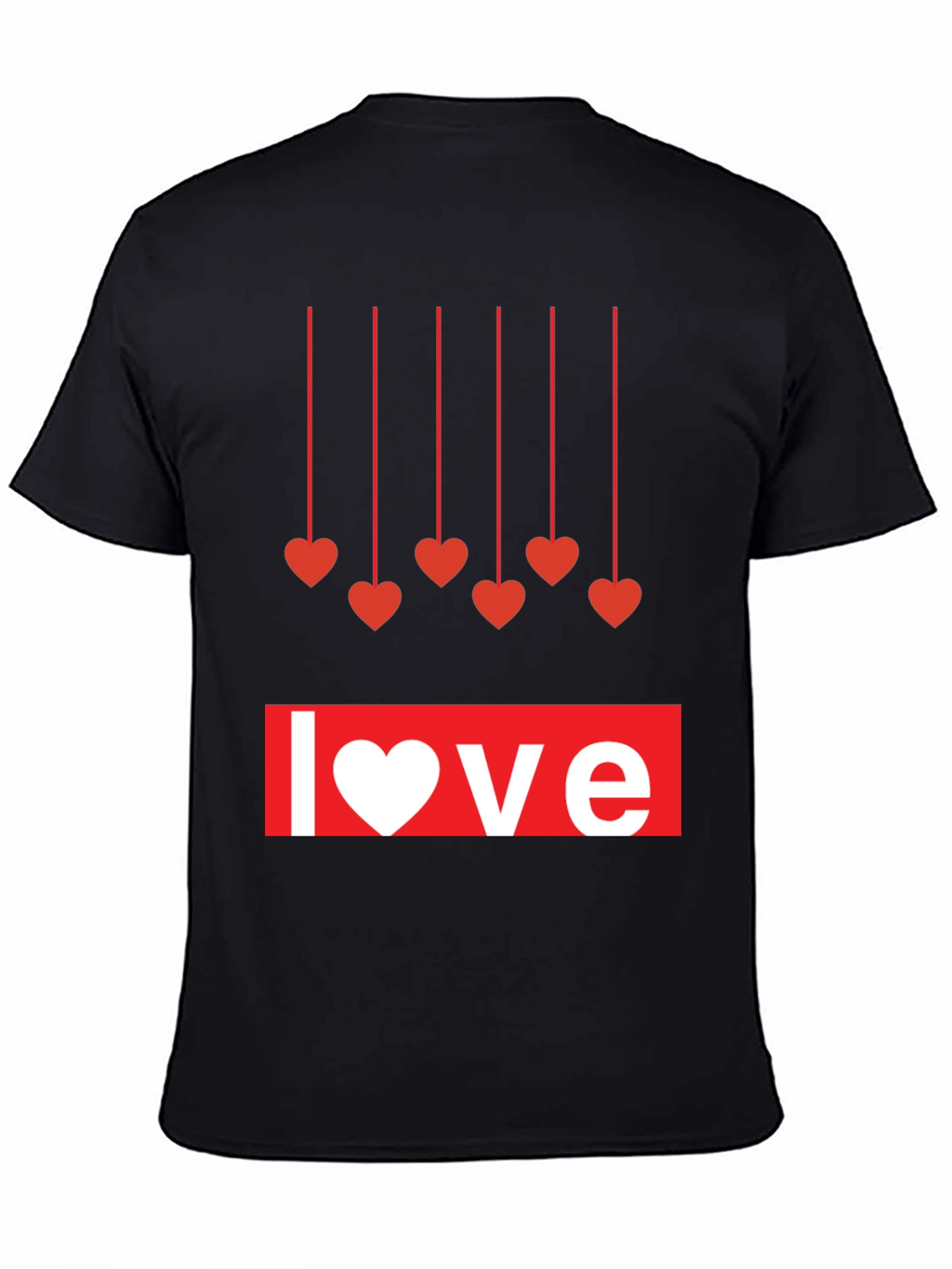 Love Heartstrings Graphic Tee - Black
