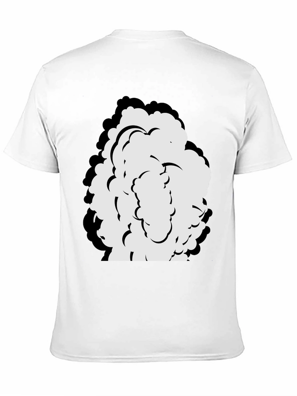 Cartoon Cloud Graphic Black T-Shirt