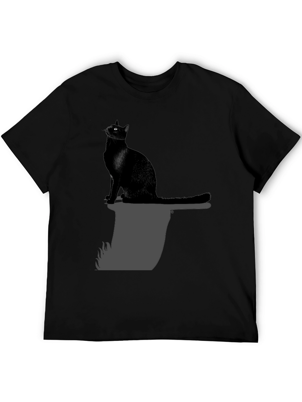 Black Cat on Axe T-Shirt
