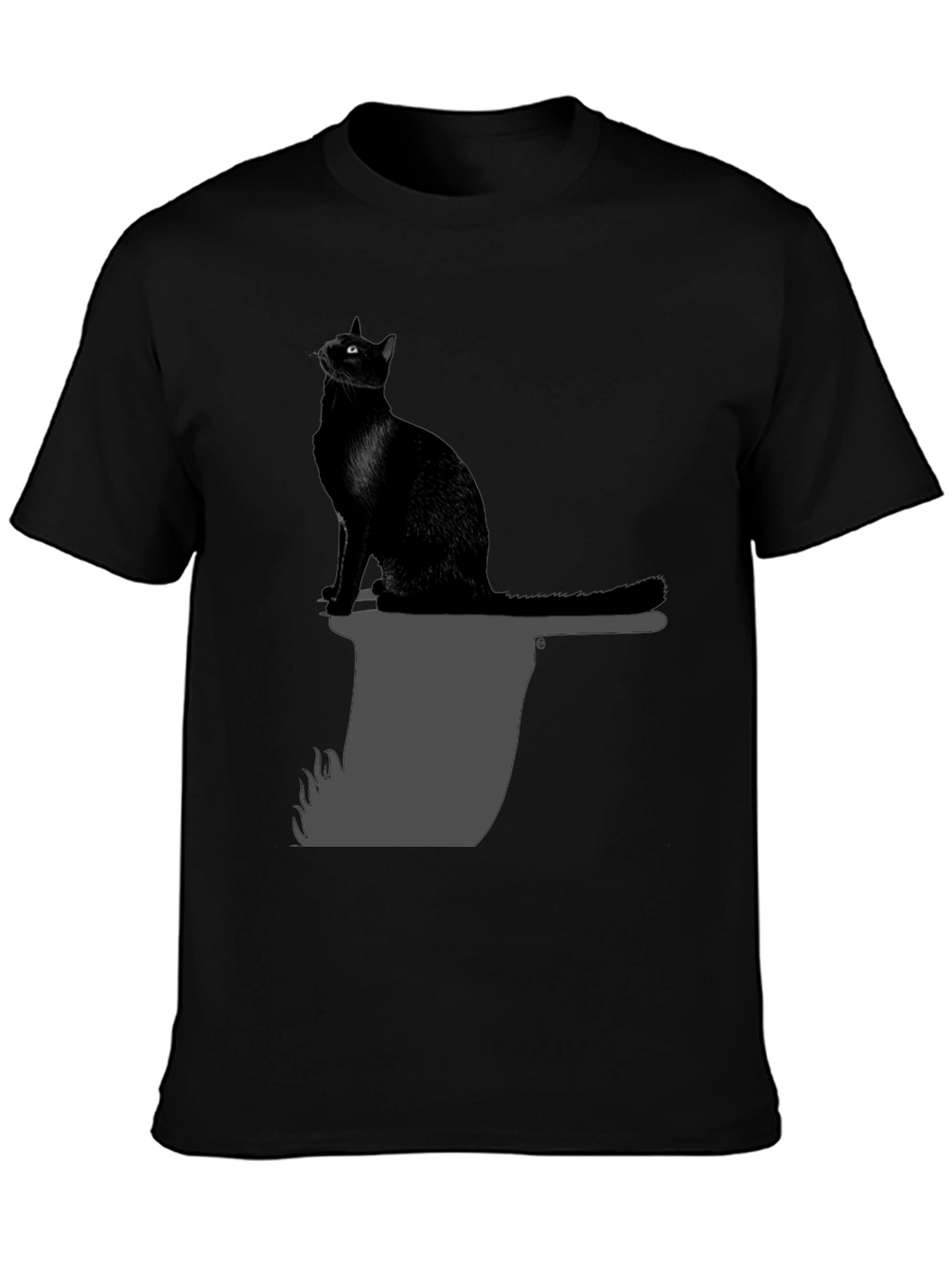 Black Cat on Axe T-Shirt